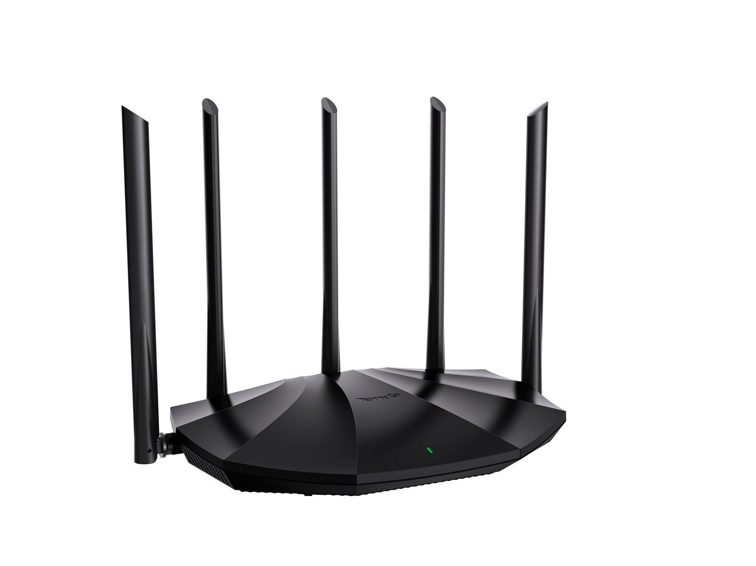 Tenda TX2 Pro Router Wi-Fi 6 Dual-Band Gigabit - Fino a 1501 Mbps, 5 Antenne, Ethernet LAN, Nero