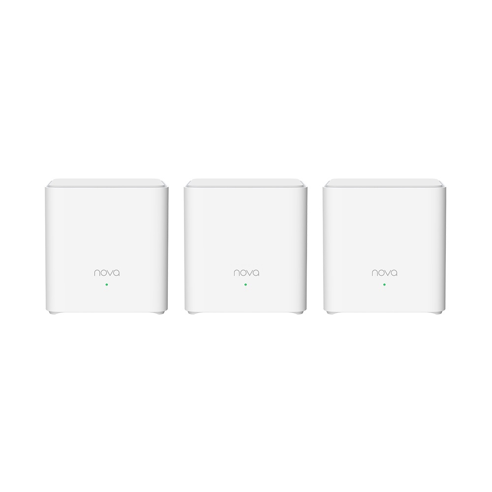 Tenda Nova MX3 - Sistema Mesh WiFi 6 AX1500 Dual-band (2.4 GHz/5 GHz) Bianco, MU-MIMO, Copertura fino a 4-6 camere, Porte Gigabit, Controllo Parental