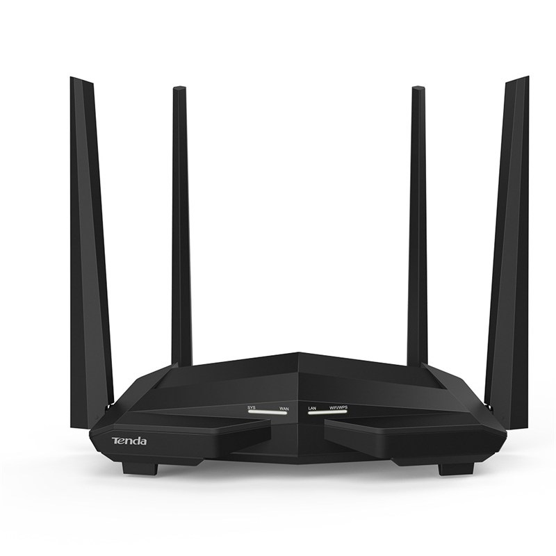Tenda AC10U - Router Gigabit Inalámbrico Doppia Banda fino a 1200 Mbps, 4 Antenne Esterni, USB 2.0, MU-MIMO, Beamforming , Nero