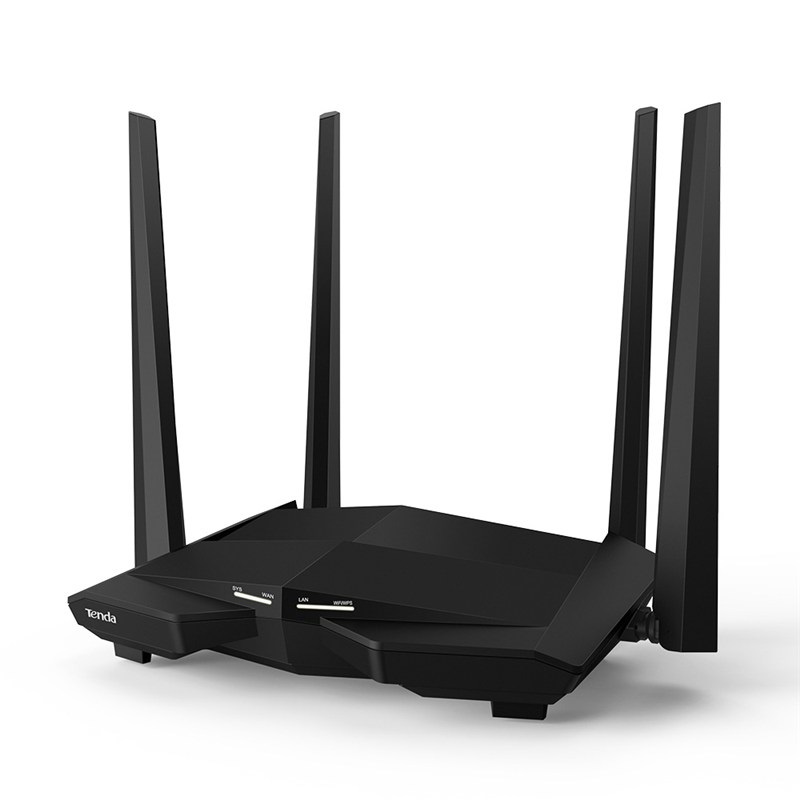Tenda AC10U - Router Gigabit Inalámbrico Doppia Banda fino a 1200 Mbps, 4 Antenne Esterni, USB 2.0, MU-MIMO, Beamforming , Nero