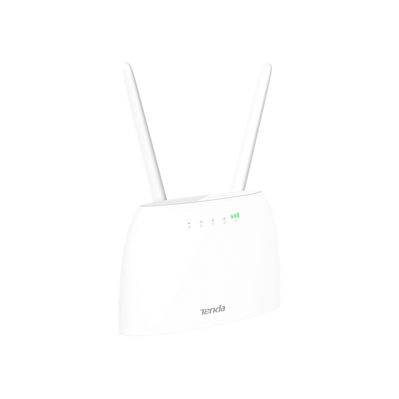 Tenda 4G06 N300 Router Wireless 4G VoLTE, Wi-Fi 4 (802.11n), Banda Singola (2.4 GHz), 150 Mbps, Connettività Fino a 32 Dispositivi, Antenne Rimovibili, Bianco