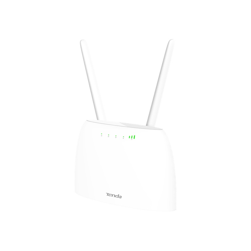 Tenda 4G06 N300 Router Wireless 4G VoLTE, Wi-Fi 4 (802.11n), Banda Singola (2.4 GHz), 150 Mbps, Connettività Fino a 32 Dispositivi, Antenne Rimovibili, Bianco