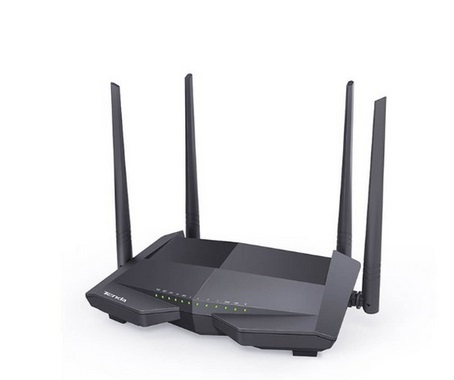 Tenda V1200 Router Modem Dual-band Wi-Fi 5 (802.11ac) Nero - Velocità fino a 1167 Mbps, 4 Porte Gigabit, Compatibile VDSL/ADSL