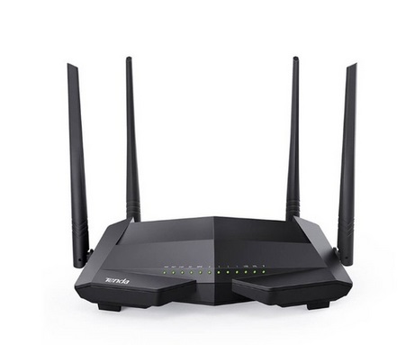 Tenda V1200 Router Modem Dual-band Wi-Fi 5 (802.11ac) Nero - Velocità fino a 1167 Mbps, 4 Porte Gigabit, Compatibile VDSL/ADSL