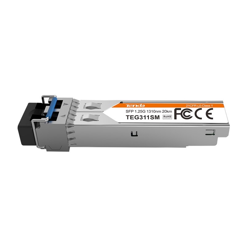 Tenda TEG311SM Modulo Fibra Ottica SFP Monomodale 1250 Mbit/s 1310 nm LC fino a 20 km