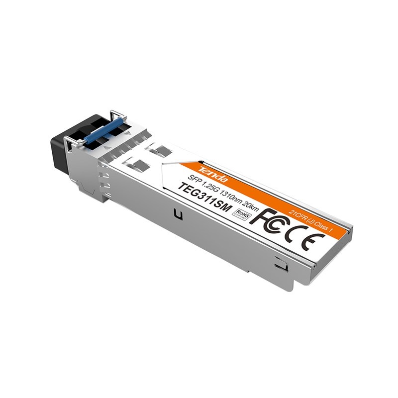 Tenda TEG311SM Modulo Fibra Ottica SFP Monomodale 1250 Mbit/s 1310 nm LC fino a 20 km