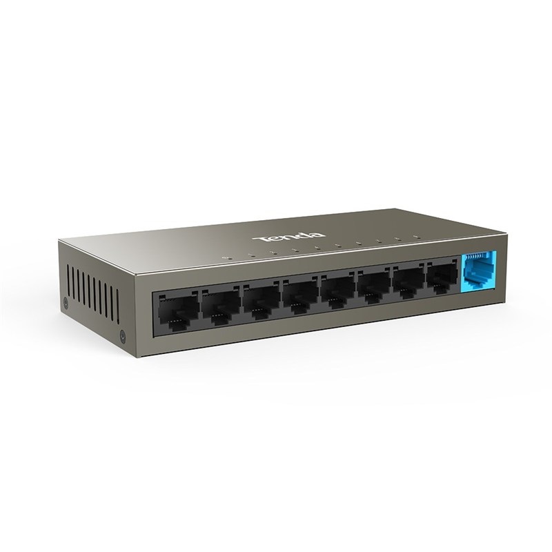 Tenda TEF1109D Switch di rete Non gestito 9 Porte Fast Ethernet (10/100) Metallo Grigio