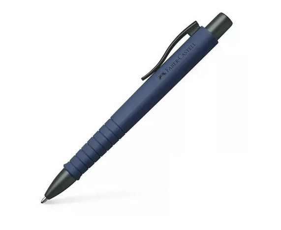 Faber-Castell 241189 Penna a Sfera Poly Ball Urban, 0.7 mm, Fusto Navy Blu, Meccanismo a Pressione, Forma Triangolare Ergonomica, Inchiostro Blu Indelebile