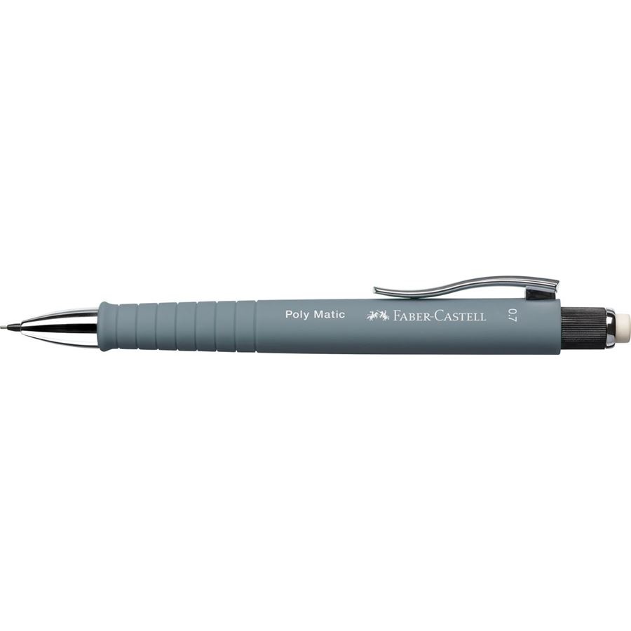 Faber-Castell Portamine Poly Matic 0,7 mm Fusto Grigio - Superficie Soft e Forma Ergonomica Triangolare
