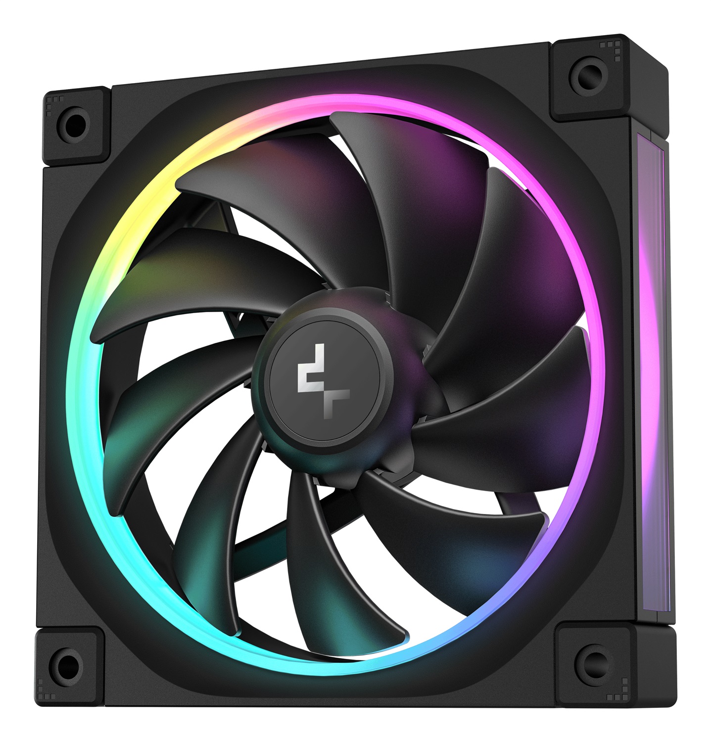 DeepCool FL12 Ventola 120mm RGB PWM - Basso Rumore, 2150 RPM, Design Nero
