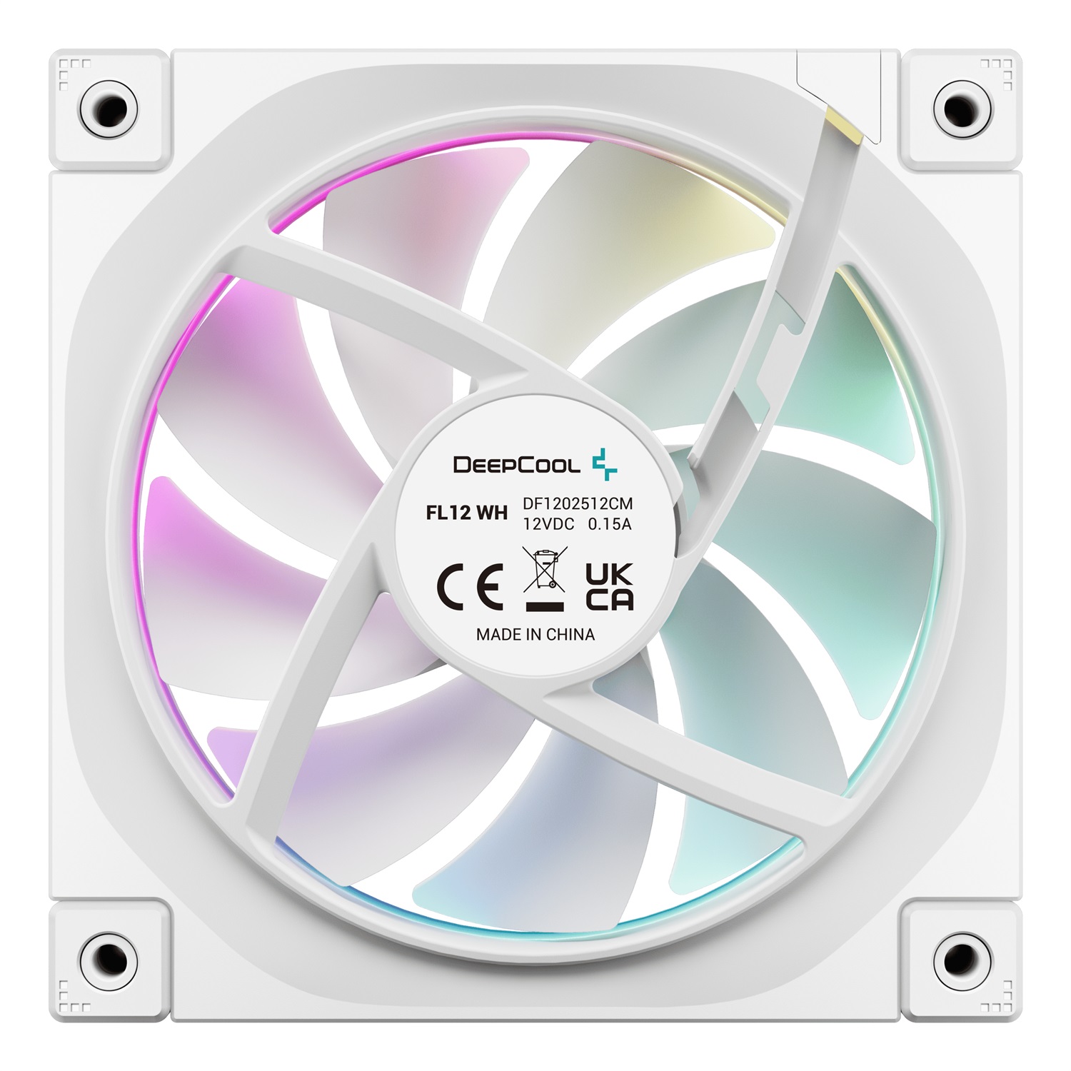 DeepCool FL12 Ventola ARGB 120mm - Silenziosa, 2150 RPM, Bianco