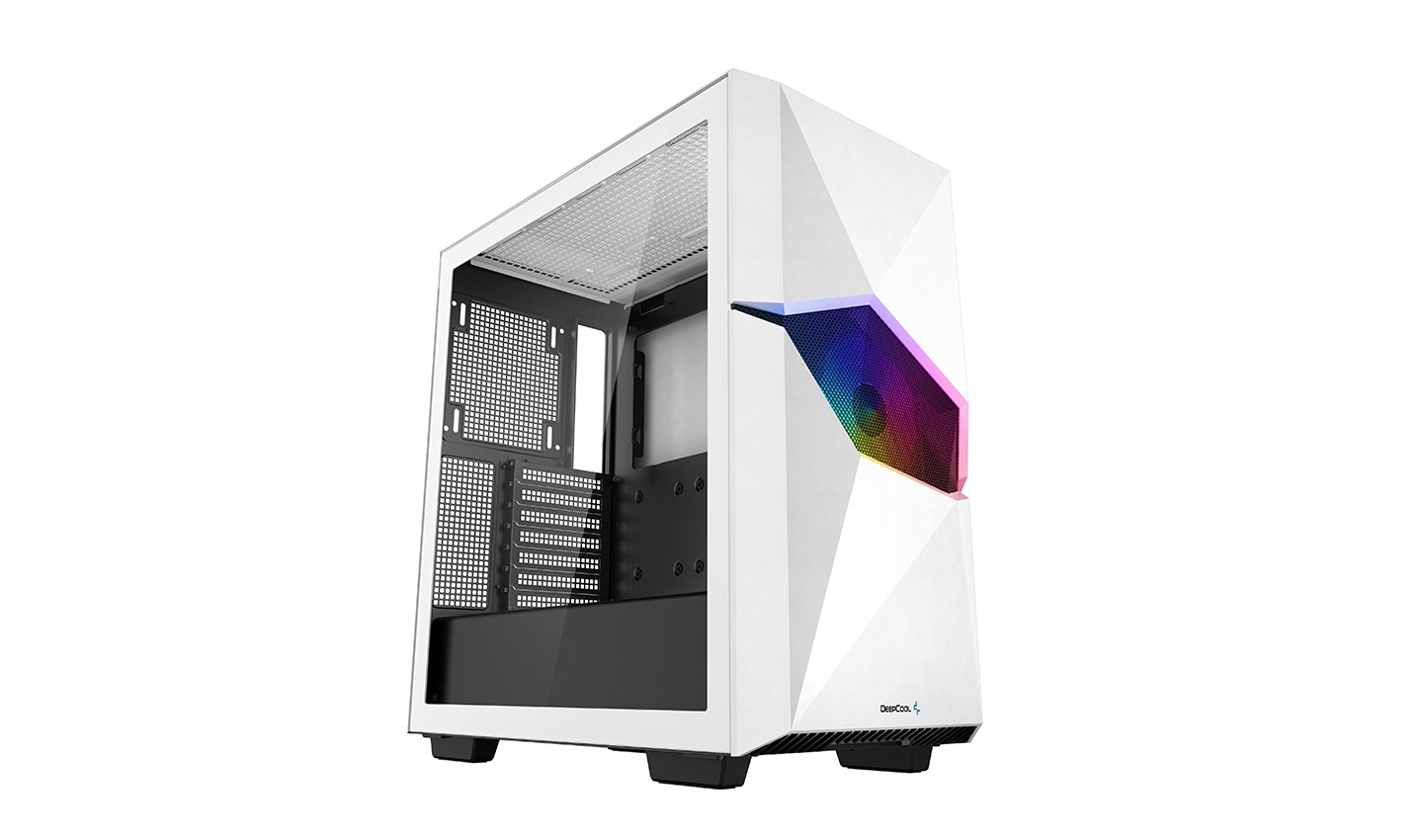DeepCool CYCLOPS WH Midi Tower Bianco - Case ATX con Ventola 120 mm