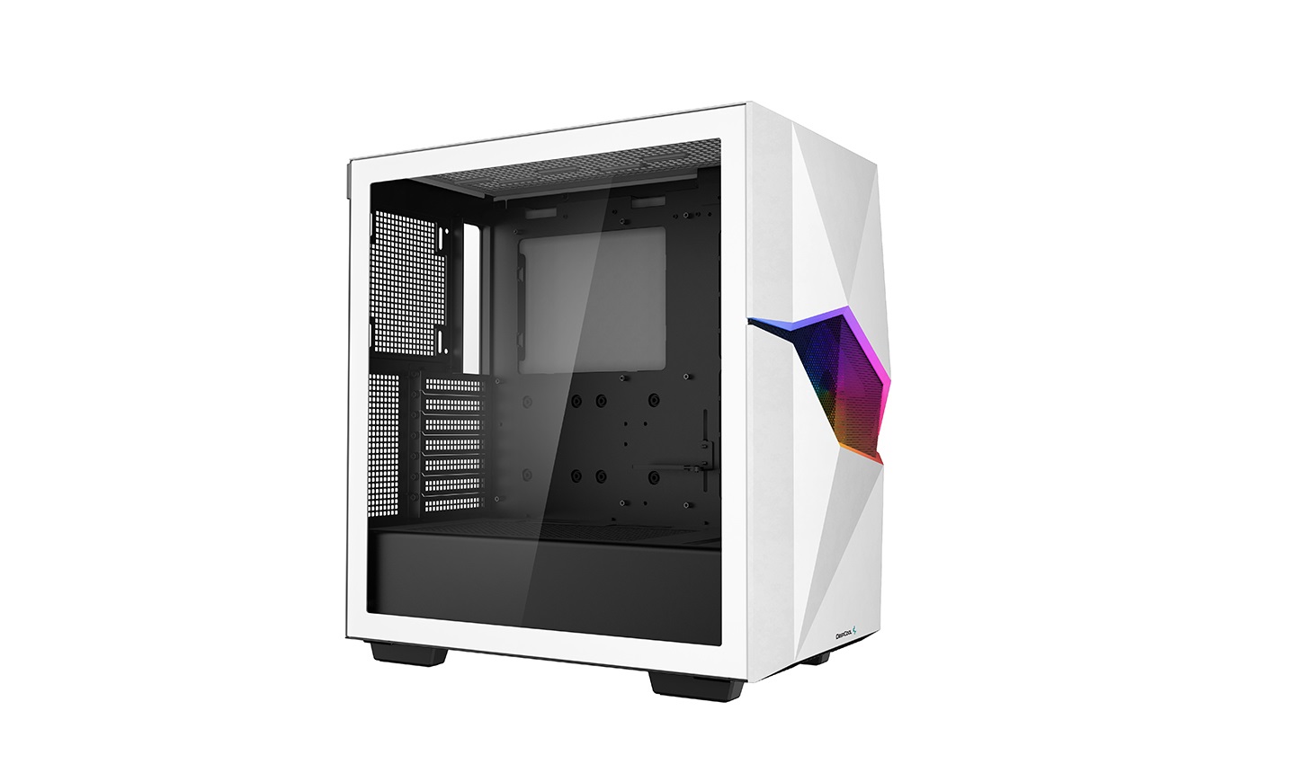 DeepCool CYCLOPS WH Midi Tower Bianco - Case ATX con Ventola 120 mm