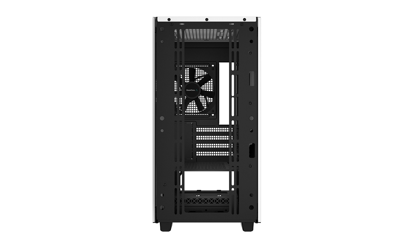 DeepCool CH370 WH Mini Tower Bianco - Case Micro-ATX con finestra in vetro temperato, 1 ventola da 120mm, supporto cuffie estraibile e pannelli frontali commutabili