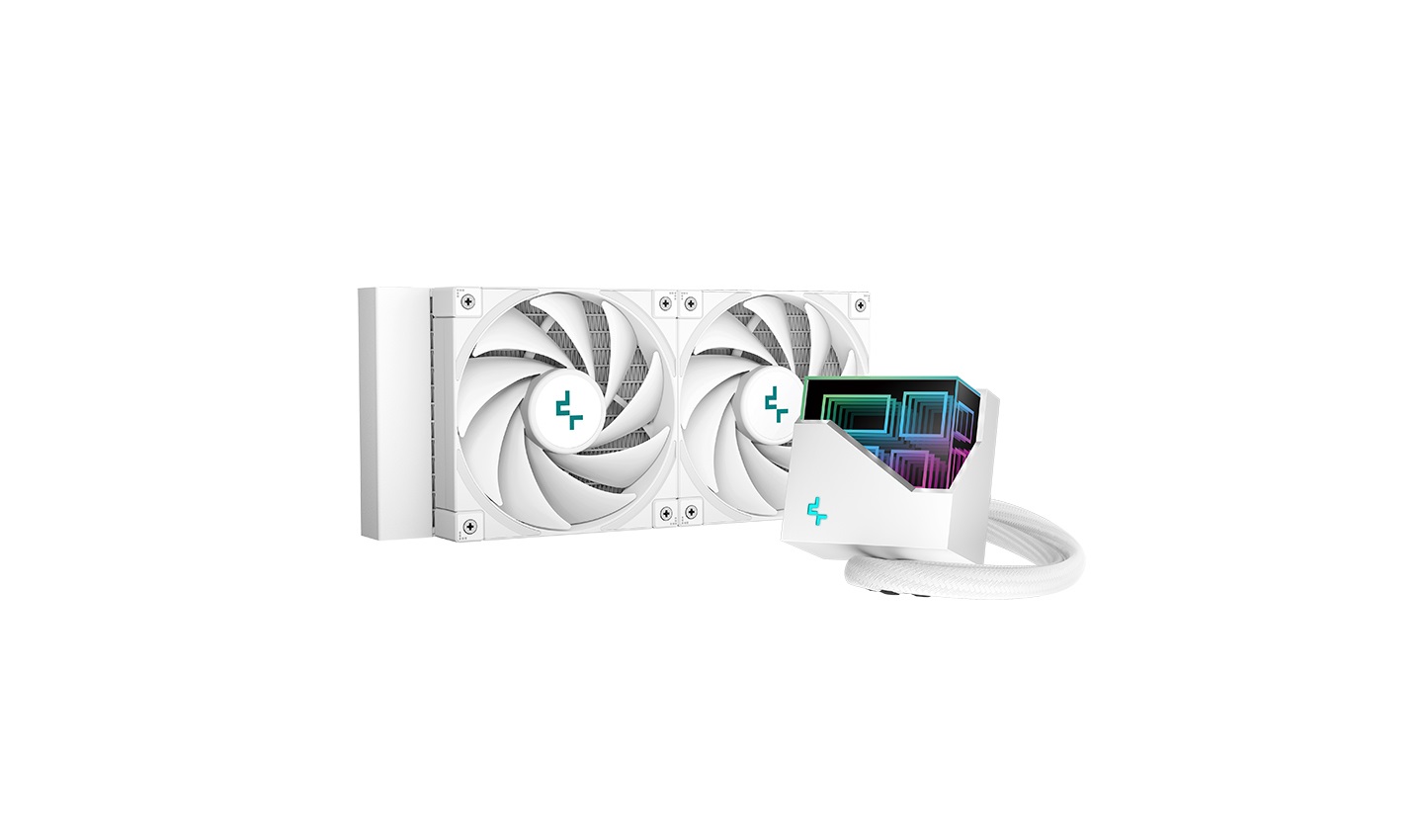 DeepCool LT520 WH Raffreddatore di liquidi tutto in uno 240mm con ventole da 12 cm - Bianco