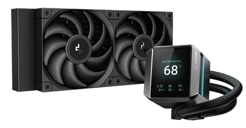 DeepCool MYSTIQUE 240 Raffreddatore di liquidi AIO 12 cm con Display TFT 2.8