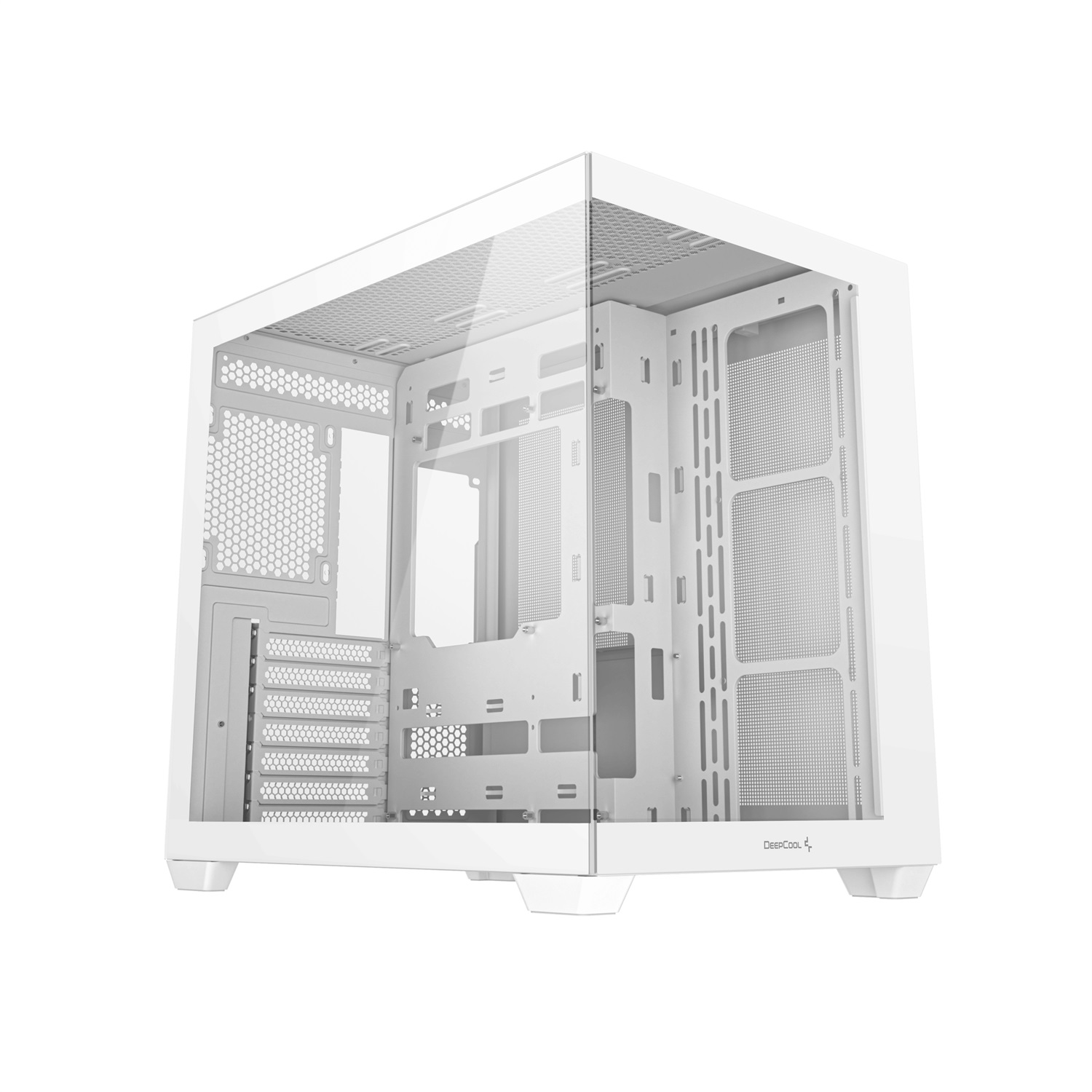 DeepCool CG530 WH Midi Tower Bianco con Vetro Temperato, supporto per ATX e ITX
