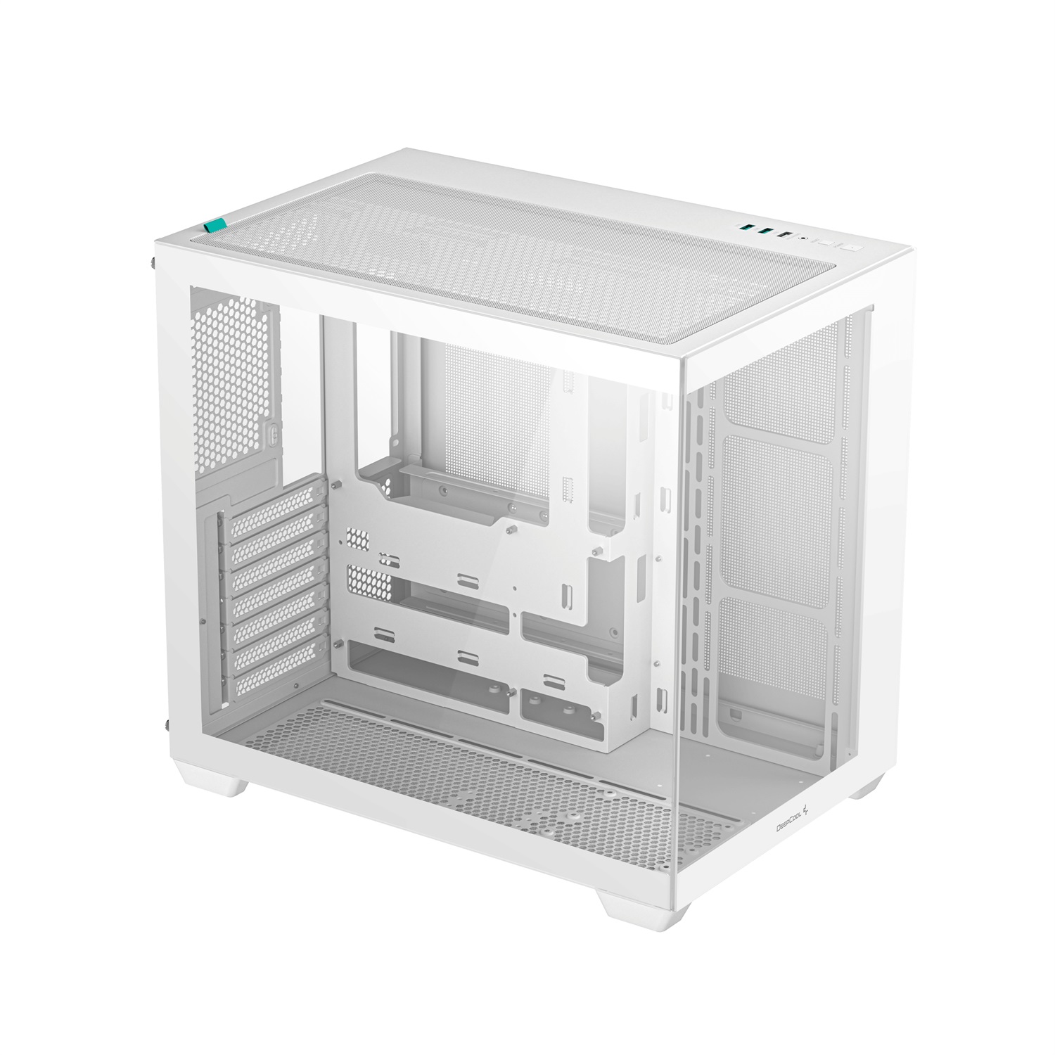 DeepCool CG530 WH Midi Tower Bianco con Vetro Temperato, supporto per ATX e ITX