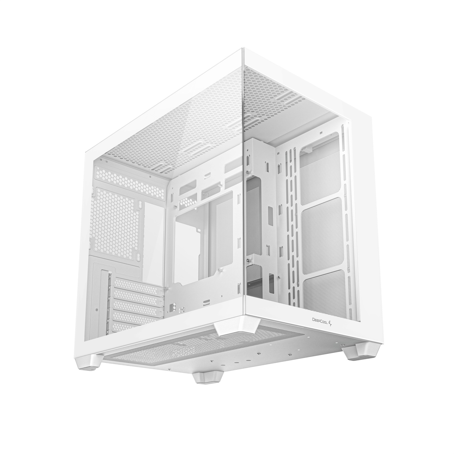 DeepCool CG530 WH Midi Tower Bianco con Vetro Temperato, supporto per ATX e ITX