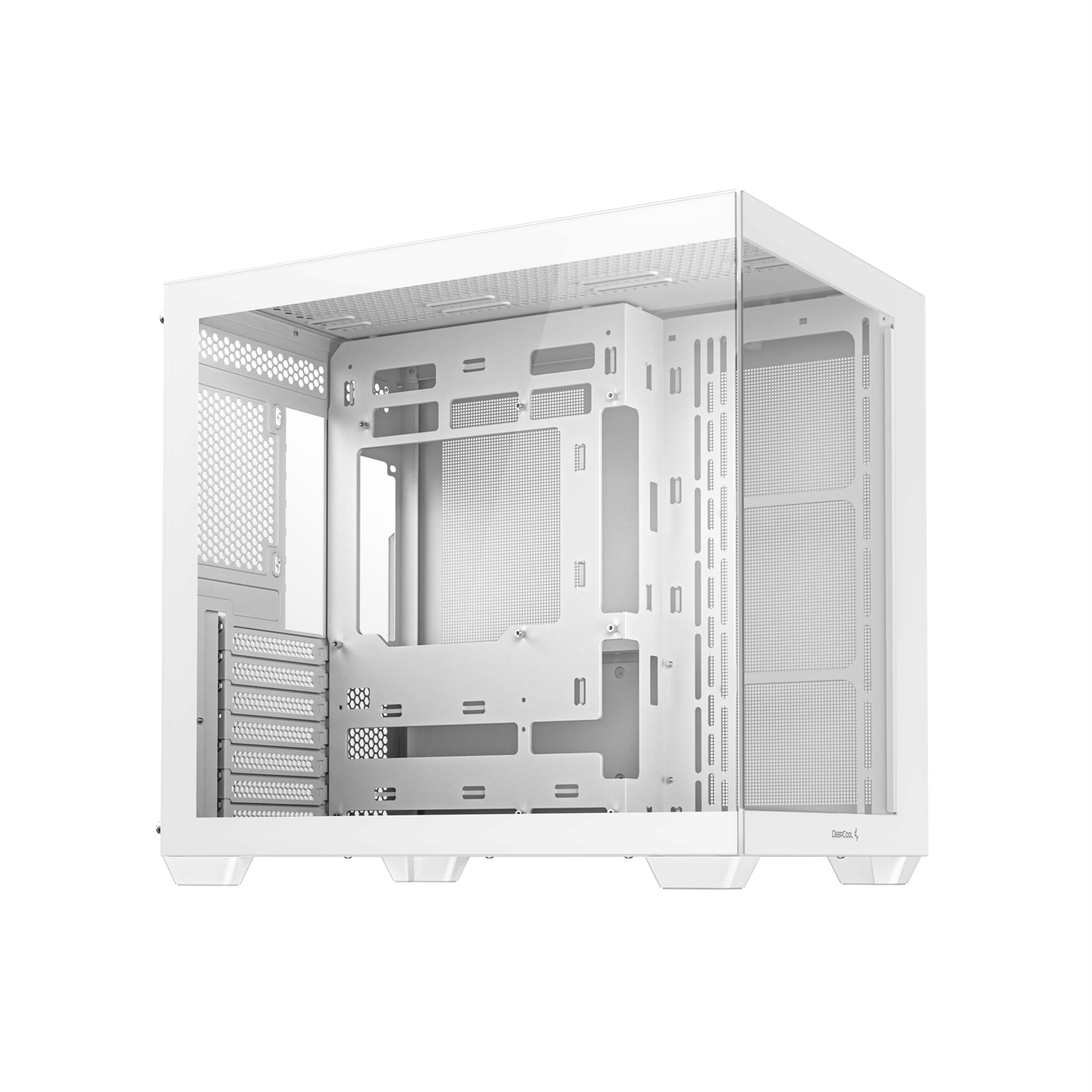 DeepCool CG530 WH Midi Tower Bianco con Vetro Temperato, supporto per ATX e ITX