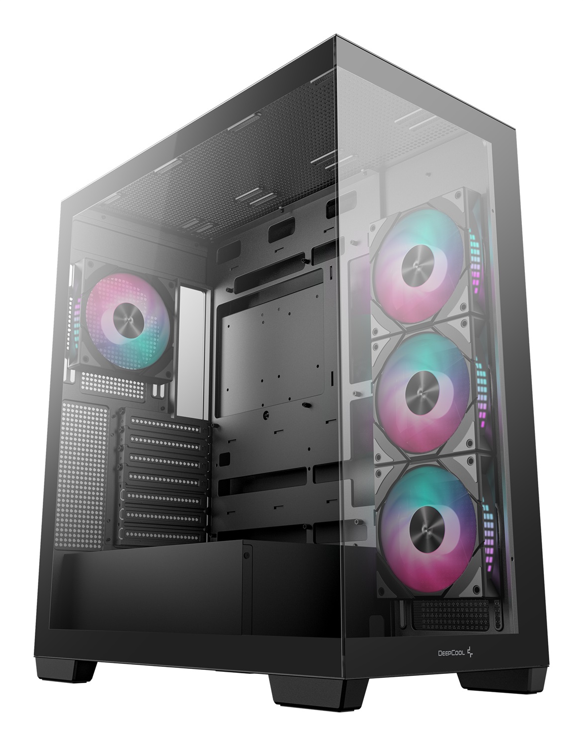 DeepCool CG580 4F Midi Tower Nero - Case ATX/ITX/micro ATX con 4 Ventole ARGB e Doppio Vetro Temperato