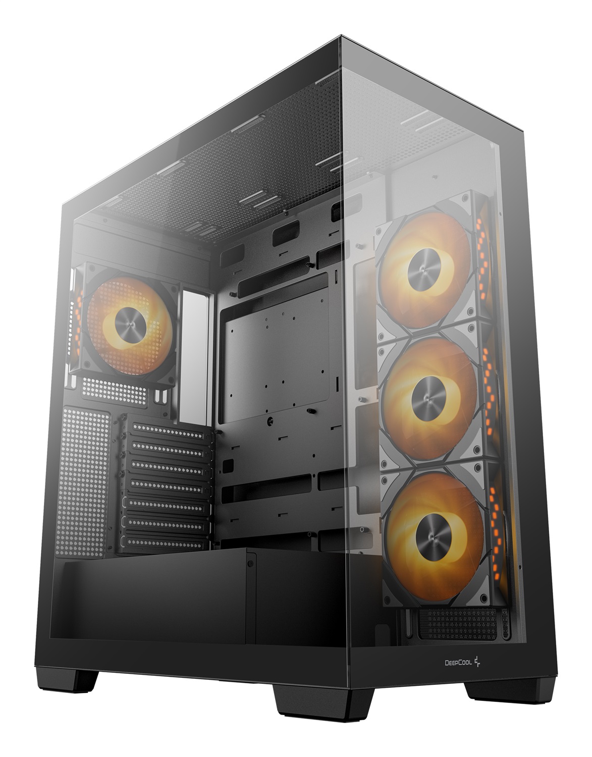 DeepCool CG580 4F Midi Tower Nero - Case ATX/ITX/micro ATX con 4 Ventole ARGB e Doppio Vetro Temperato