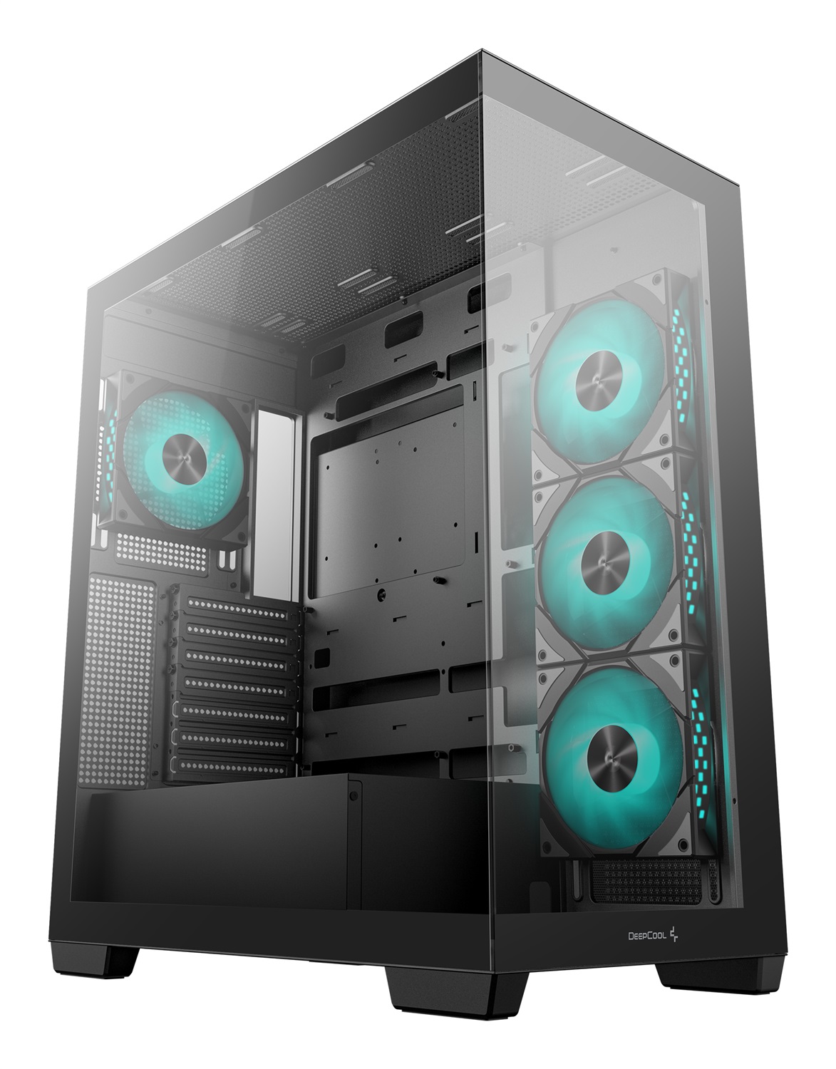 DeepCool CG580 4F Midi Tower Nero - Case ATX/ITX/micro ATX con 4 Ventole ARGB e Doppio Vetro Temperato