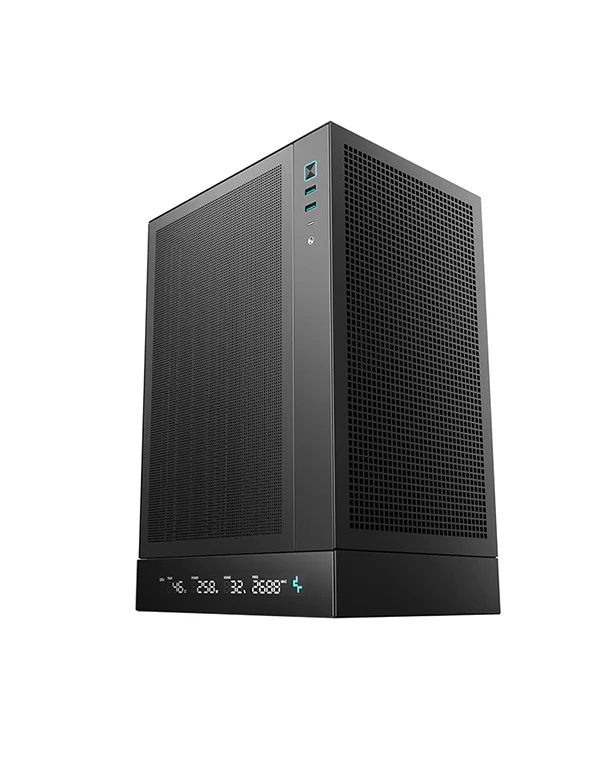 DeepCool CH170 Digital Mini-ITX Case - Tower Nero, Alta Ventilazione, Supporto Raffreddamento a Liquido, Design Compatto