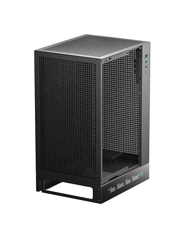 DeepCool CH170 Digital Mini-ITX Case - Tower Nero, Alta Ventilazione, Supporto Raffreddamento a Liquido, Design Compatto