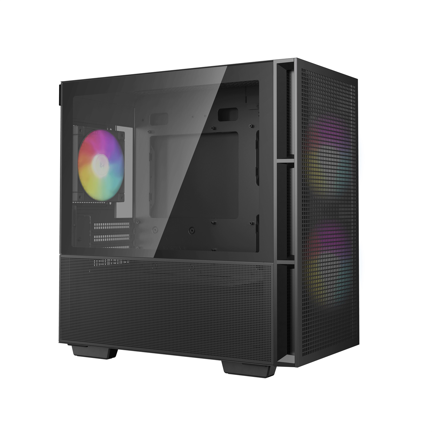 DeepCool CH360 - Case PC Mini Tower Nero con Ventole ARGB, supporto micro ATX e Mini-ITX