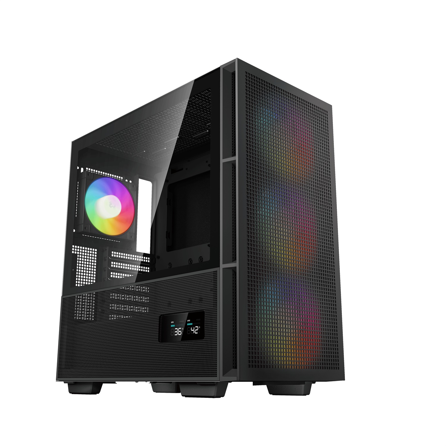 DeepCool CH560 DIGITAL Midi Tower Nero - Compatibile con ATX/E-ATX/micro ATX/Mini-ITX, Vetro Temperato, 4 Ventole ARGB Incluse