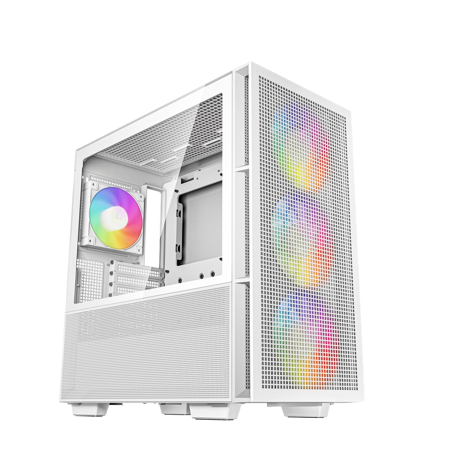 DeepCool CH560 WH Midi Tower Bianco - Case Gaming con Vetro Temperato, 4 Ventole ARGB, Compatibile E-ATX/ATX/MicroATX