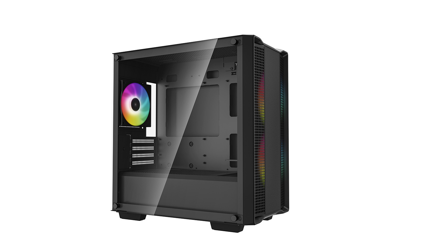 DeepCool CC360 ARGB Mini Tower Nero - Micro-ATX, Mini-ITX, Vetro Temperato, 3 Ventole da 120mm