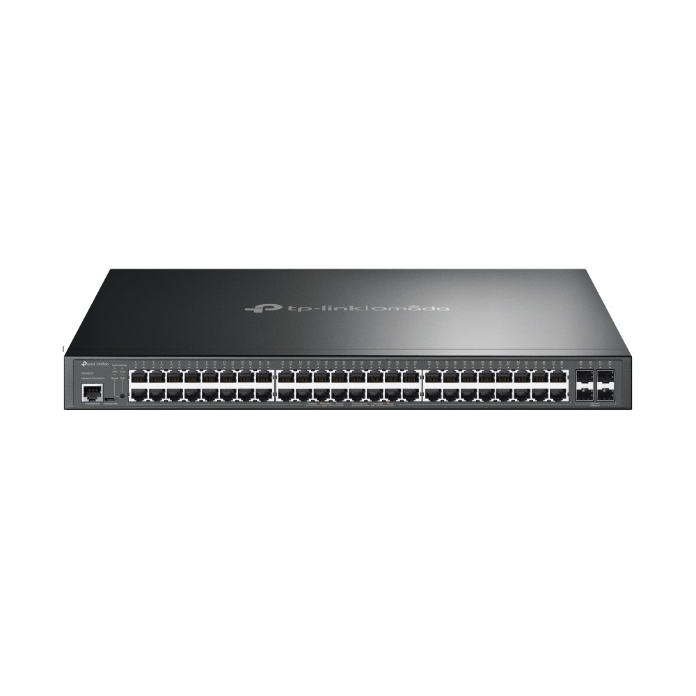TP-Link TL-SG3452P Switch di Rete Gestito L2/L3 con 48 Porte Gigabit Ethernet (10/100/1000), Supporto Power over Ethernet (PoE), 4 Slot SFP, Montaggio Rack 1U