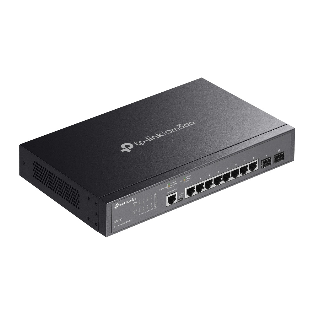 TP-Link Omada SG3210 Switch di Rete Gestito L2/L3 con 8 Porte Gigabit Ethernet e 2 Slot SFP