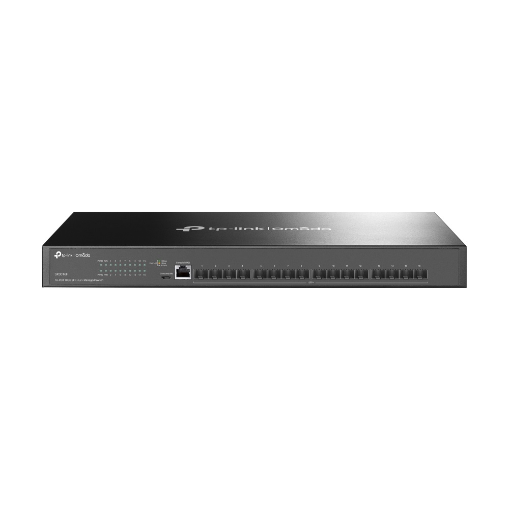 TP-Link SX3016F Switch di Rete Gestito L2 /L3 con 16 Porte SFP 10 Gbps - Rackmount 19