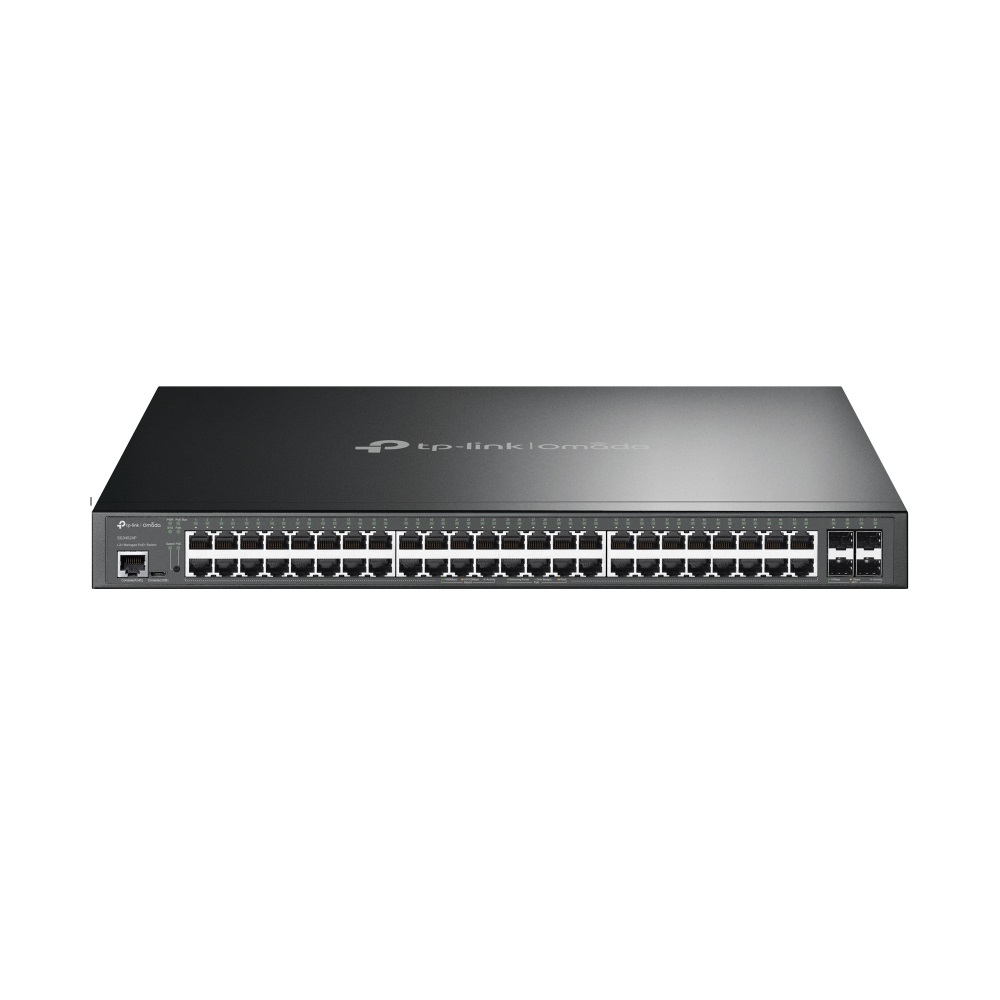 TP-Link TL-SG3452XP Switch di Rete Gestito L2 con 48 Porte Gigabit PoE e 4 Slot SFP 10GE, Montaggio Rack 1U, Nero