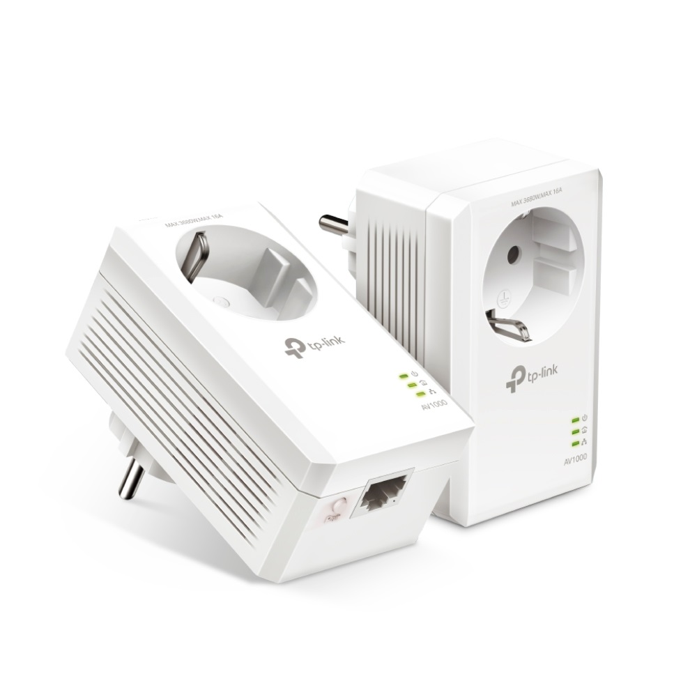 TP-Link TL-PA7019P KIT Adattatore Powerline Gigabit AV1000 Bianco - Fino a 1000 Mbit/s, 1x Porta Gigabit, Plug and Play, Risparmio Energetico