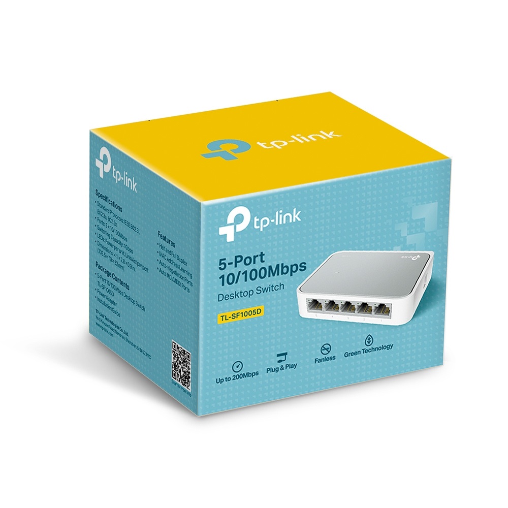 TP-Link TL-SF1005D Switch di rete Non gestito 5 Porte 10/100 Mbps Bianco