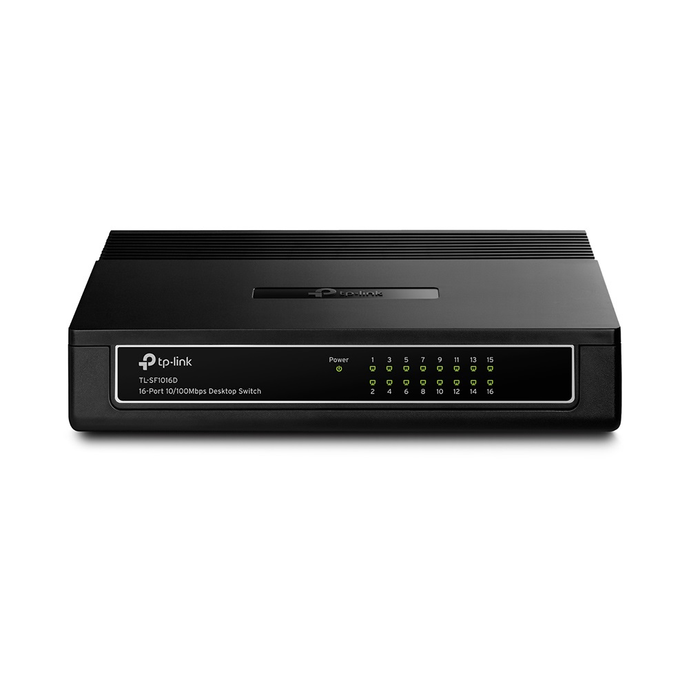 TP-Link TL-SF1016D Switch Desktop Non Gestito 16 Porte 10/100 Mbps Plug & Play Nero