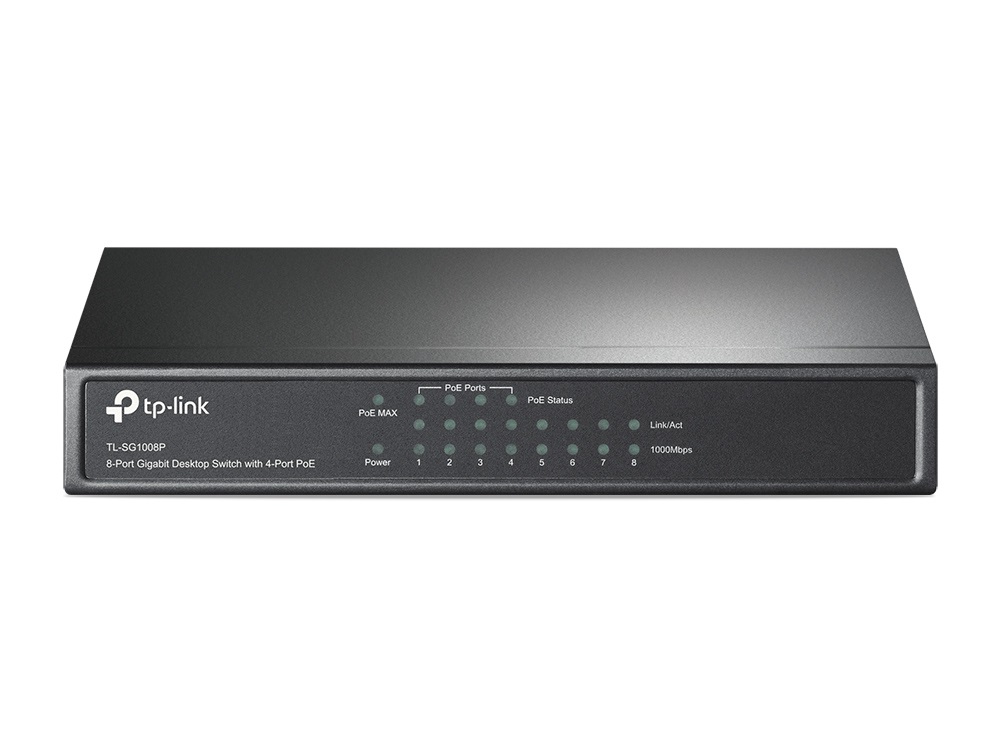 TP-Link TL-SG1008P Switch Non Gestito Gigabit Ethernet 8 Porte con 4 Porte PoE - Grigio