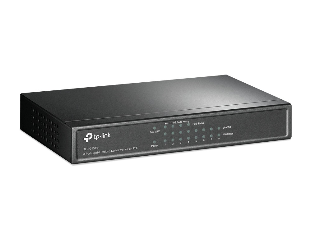 TP-Link TL-SG1008P Switch Non Gestito Gigabit Ethernet 8 Porte con 4 Porte PoE - Grigio