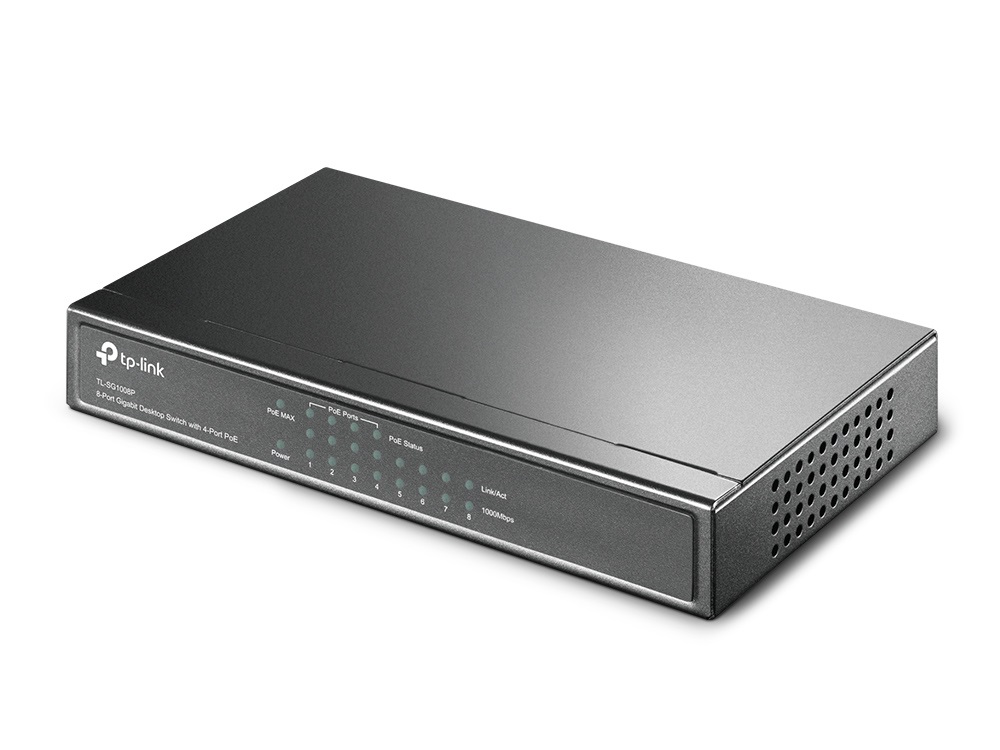 TP-Link TL-SG1008P Switch Non Gestito Gigabit Ethernet 8 Porte con 4 Porte PoE - Grigio