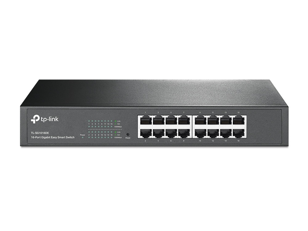 TP-Link TL-SG1016DE Switch Gestito L2 Gigabit Ethernet 16 Porte RJ-45 (10/100/1000) Rack 1U Nero