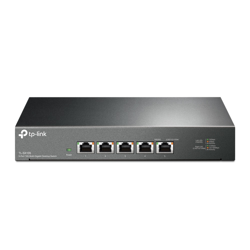 TP-Link TL-SX105 Switch di Rete Non Gestito 10G Ethernet 5 Porte (100/1000/10000) Nero