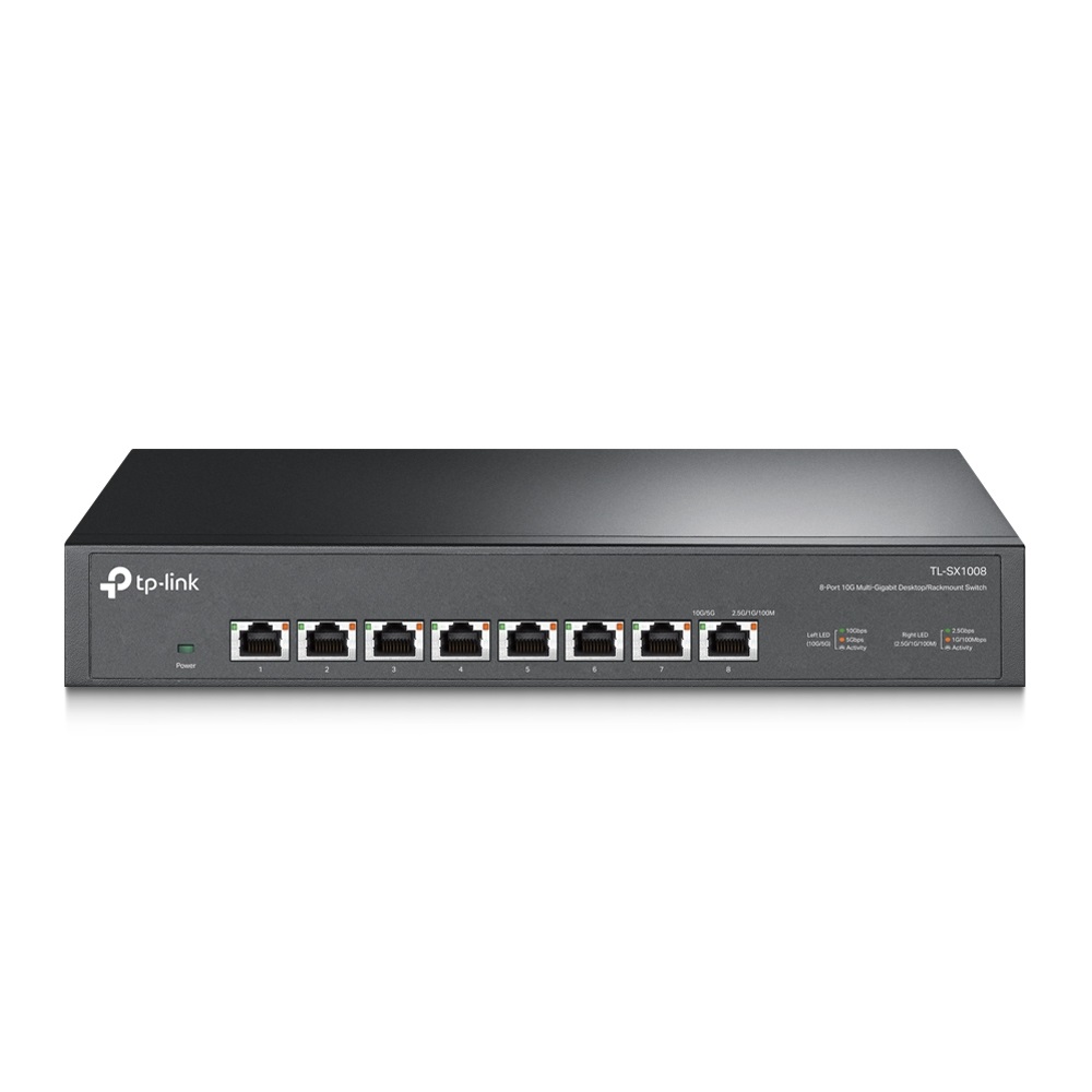 TP-Link TL-SX1008 Switch di Rete Non Gestito 10G Ethernet (100/1000/10000) 8 Porte 1U Nero