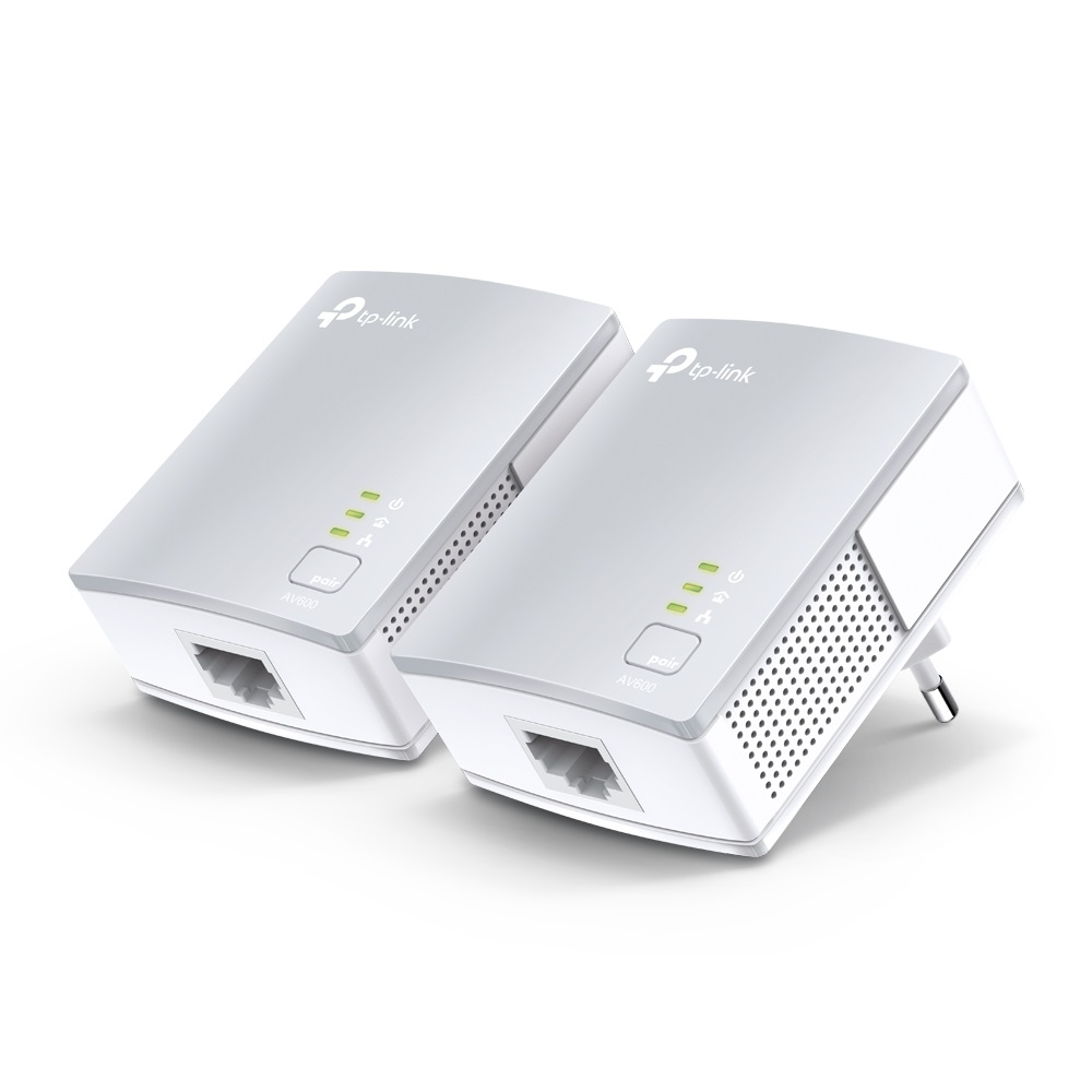 TP-Link PA411KIT Powerline Adapter Kit - 500 Mbit/s, Fast Ethernet, Design Compatto, Plug & Play, 2 Pz