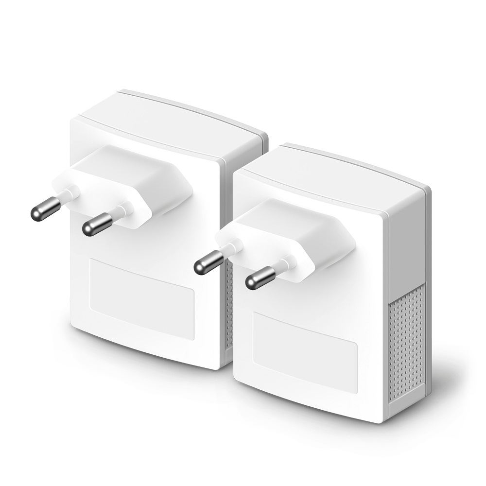 TP-Link PA411KIT Powerline Adapter Kit - 500 Mbit/s, Fast Ethernet, Design Compatto, Plug & Play, 2 Pz