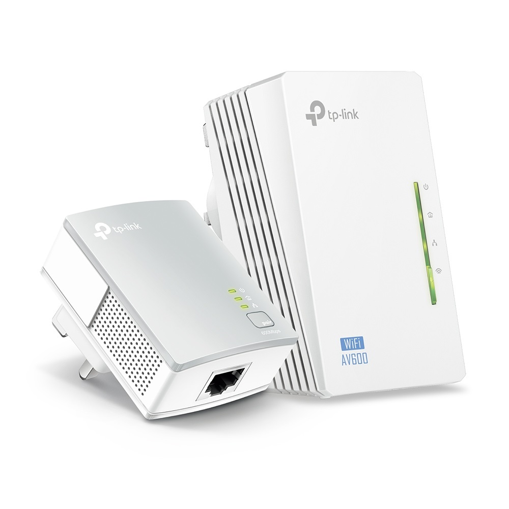 TP-Link TL-WPA4220 KIT Powerline AV600, 600 Mbit/s, Wi-Fi N 300 Mbps, 2 Porte Ethernet, Plug and Play, Wi-Fi Clone, Bianco