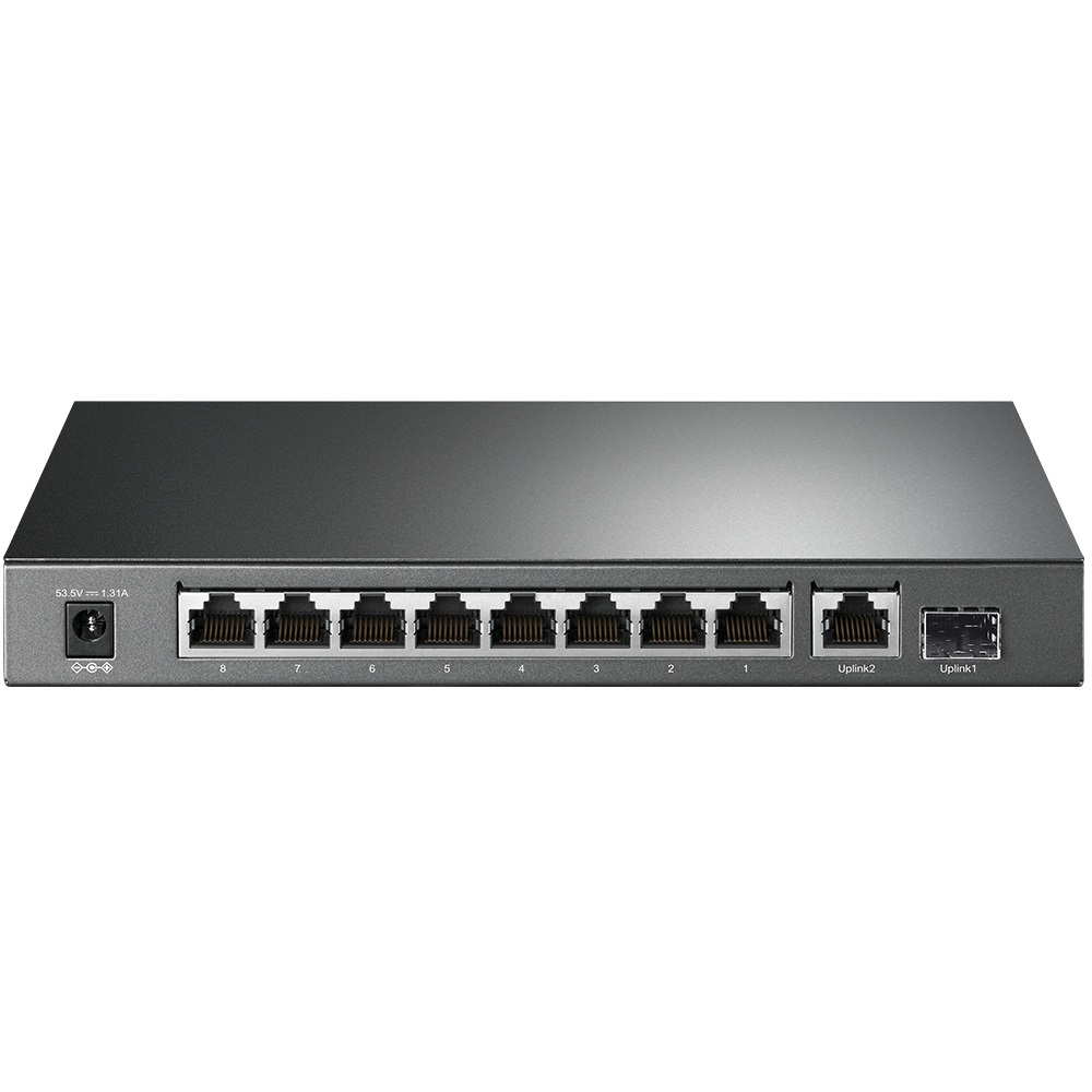TP-Link TL-SG1210P Switch di rete Non gestito Gigabit Ethernet (10/100/1000) con 9 porte RJ45 e 1 porta SFP, Supporto Power over Ethernet (PoE), Montabile a parete, Grigio